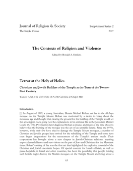 The Contexts of Religion and Violence