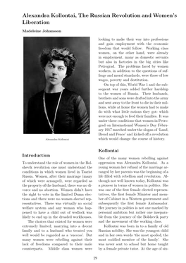 Alexandra Kollontai, the Russian Revolution and Women's Liberation