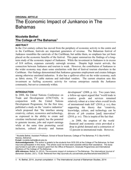 The Economic Impact of Junkanoo in the Bahamas