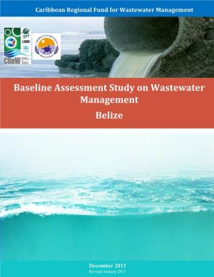 Baseline Assessment Study on Wastewater Management Belize