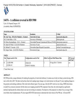 14476 (Stsci Edit Number: 4, Created: Wednesday, September 7, 2016 4:28:02 PM EST) - Overview