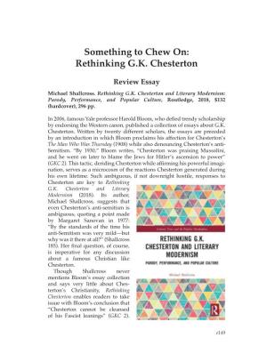 Rethinking GK Chesterton