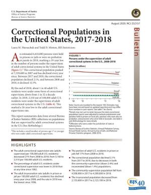 Correctional Populations in the United States, 2017-2018 Laura M