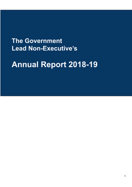 Role of the Government Lead Non-Executive 16