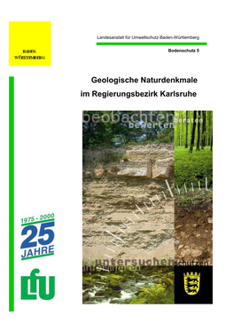 Geologische Naturdenkmale Im Regierungsbezirk Karlsruhe