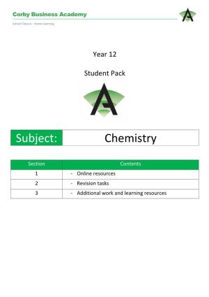 Year 12 Chemistry Work Pack Pdf Document