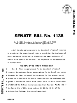 1994 Senate Introduced Bill 1138