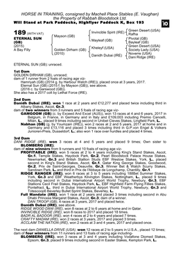 HORSE in TRAINING, Consigned by Machell Place Stables (E