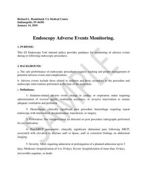 Endoscopy Adverse Events Monitoring