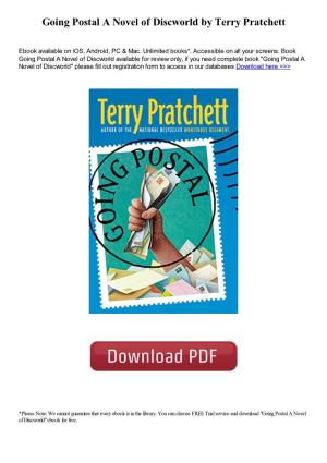 Going Postal a Novel of Discworld by Terry Pratchett