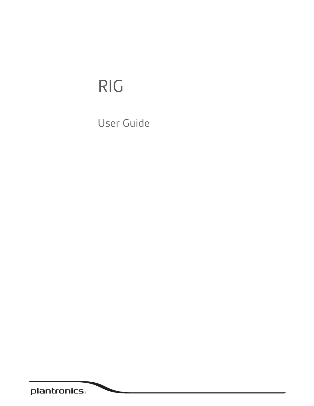 User Guide Contents