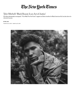 Tyler Mitchell: ʻblack Beauty Is an Act of Justiceʼ