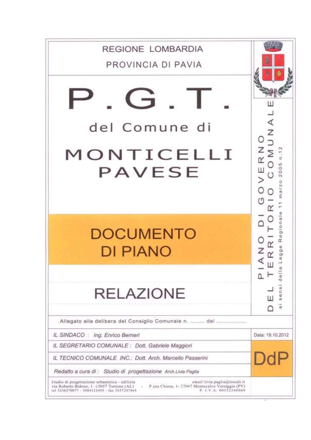 Comune Di Monticelli Pavese Documento Di Piano