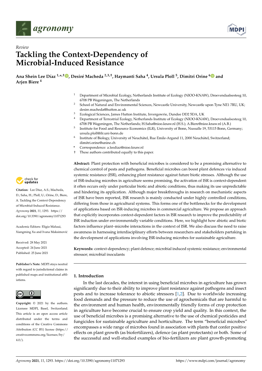 Tackling the Context-Dependency of Microbial-Induced Resistance