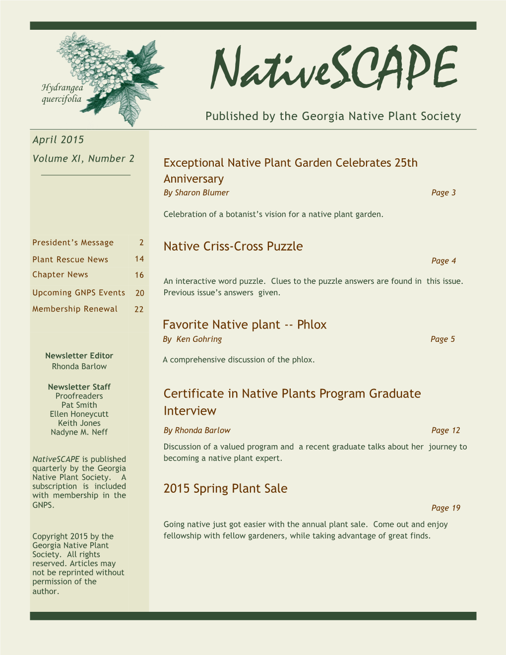 Phlox Certificate in Native Plants Program Graduate