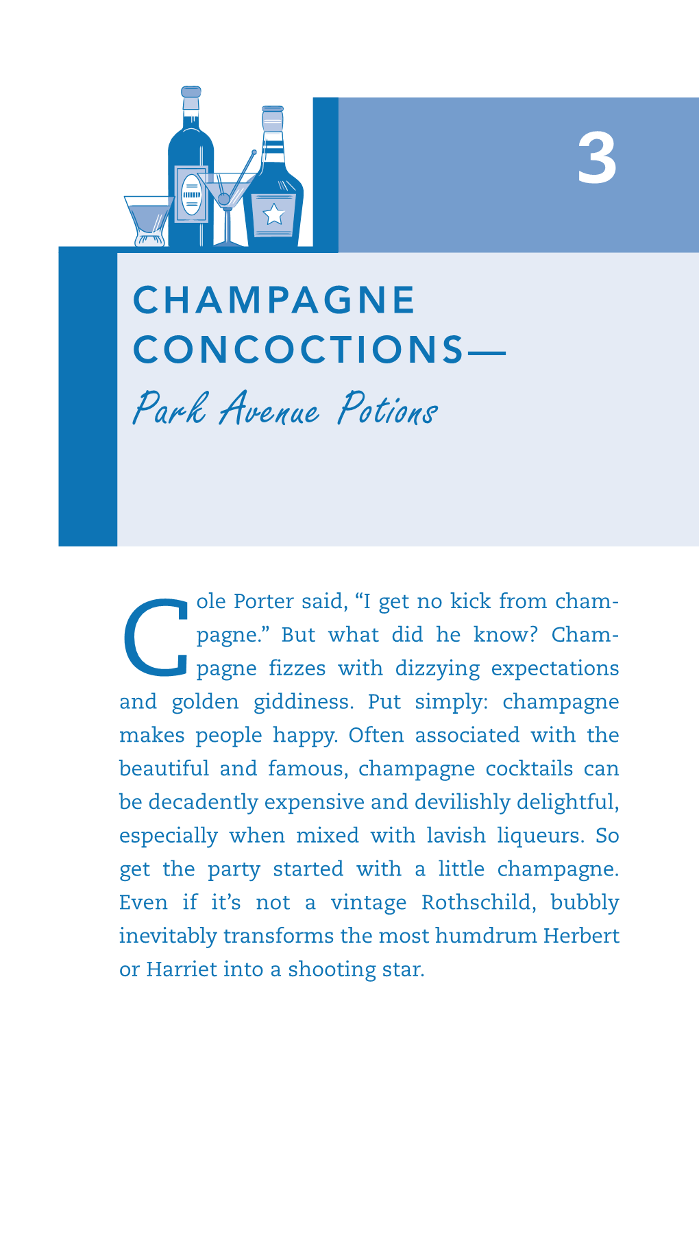 CHAMPAGNE CONCOCTIONS— Park Avenue Potions