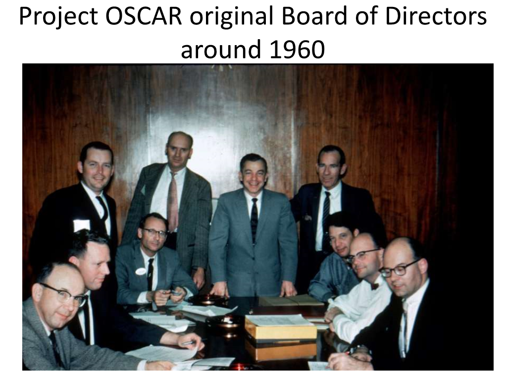 Project OSCAR Original Board of Directors Around 1960