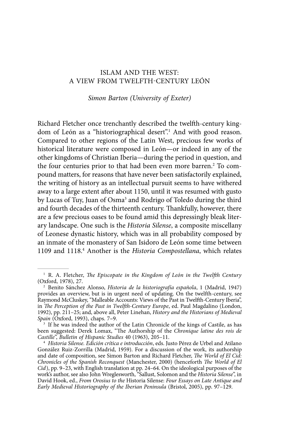 Islam and the West: a View from Twelfth-Century León