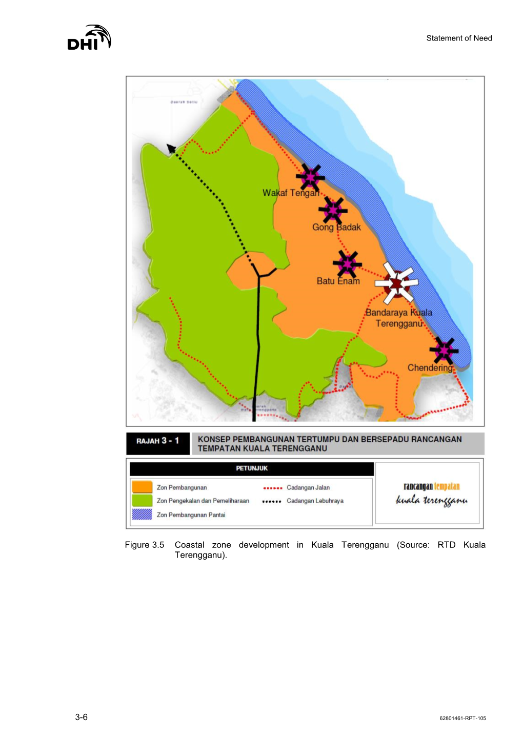 3-6 Figure 3.5 Coastal Zone Development in Kuala Terengganu