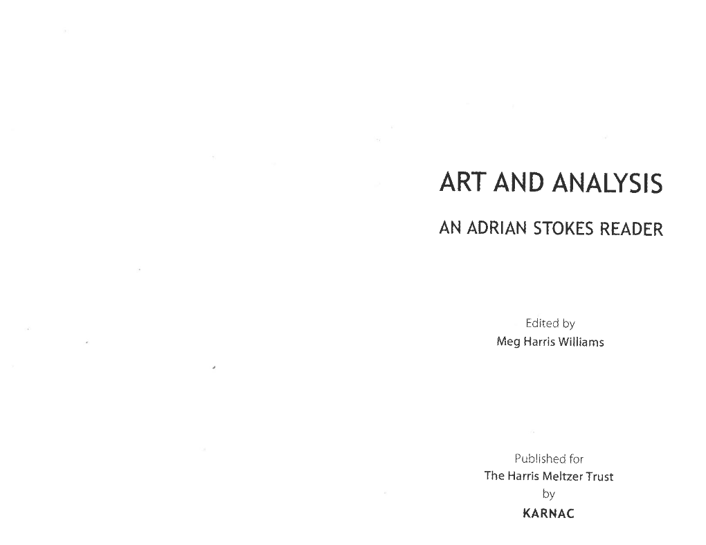 Art and Analysis