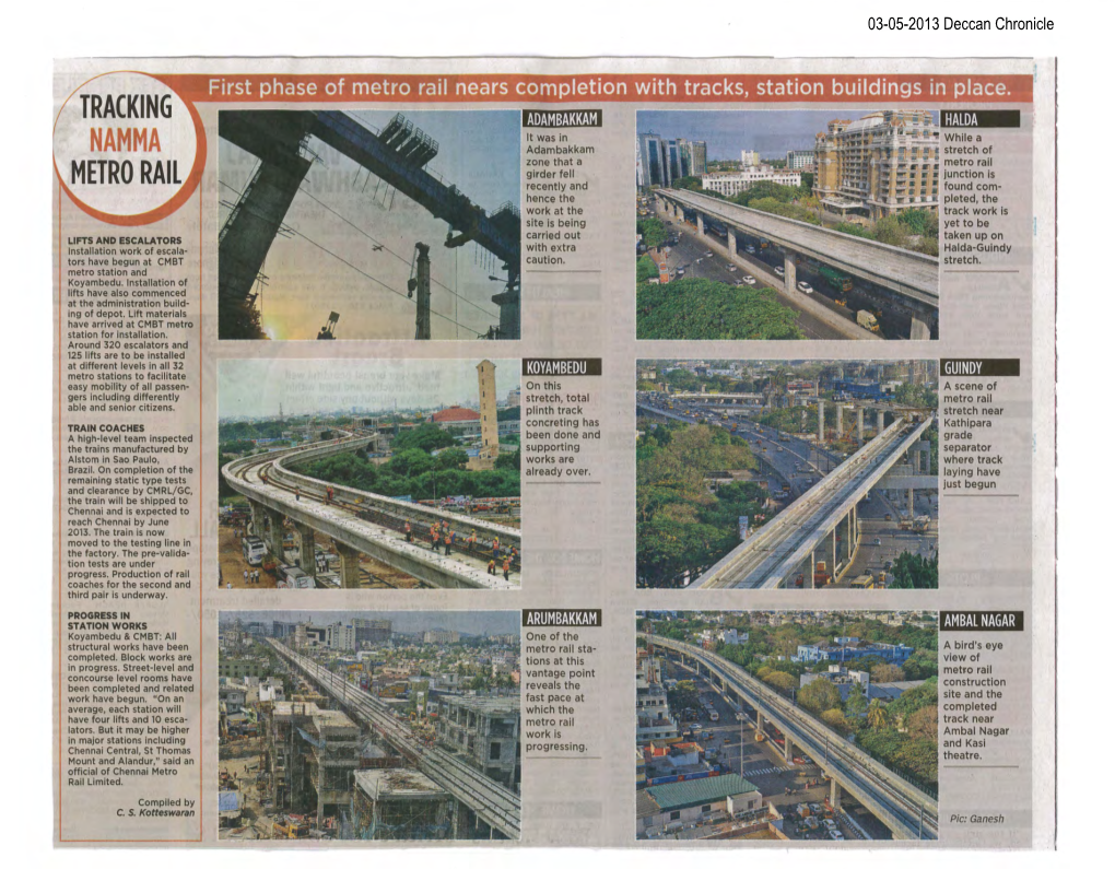 Tracking Namma Metro Rail