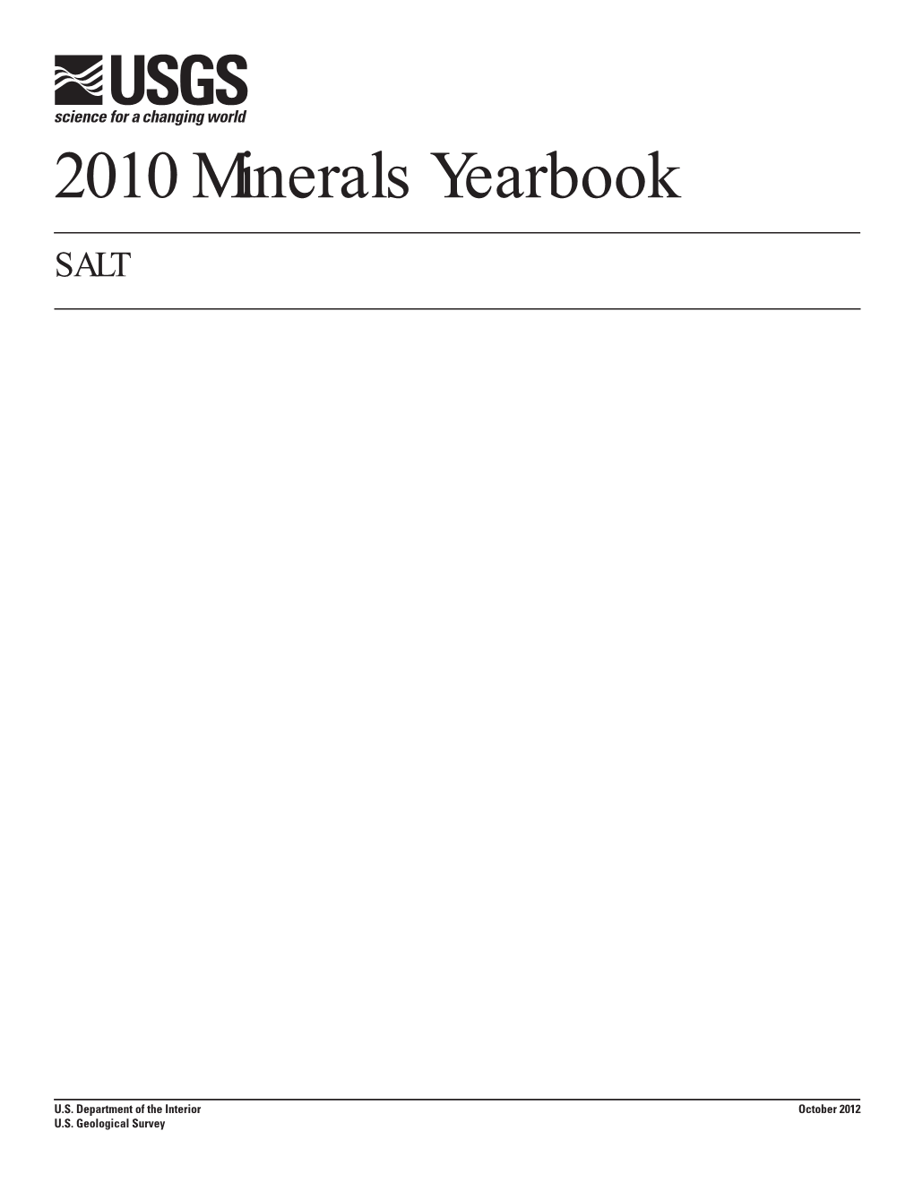 2010 Minerals Yearbook
