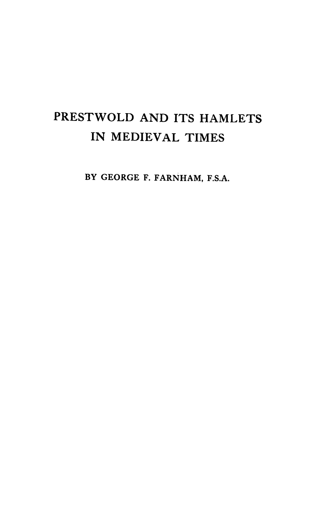 Prestwold and Its Hamlets in Medieval Times