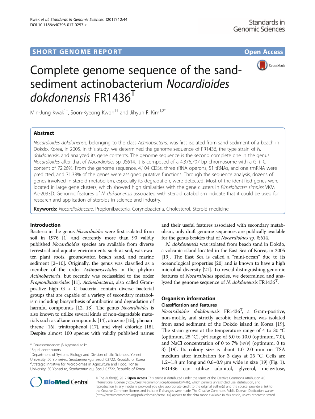 Complete Genome Sequence of the Sand-Sediment Actinobacterium