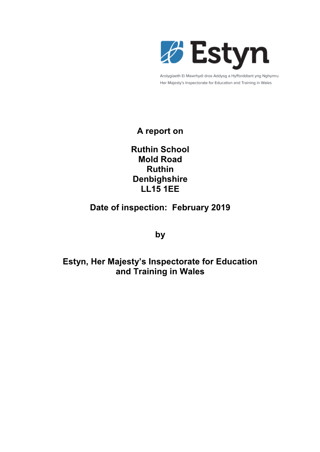 Inspection Report Ruthin School 2019