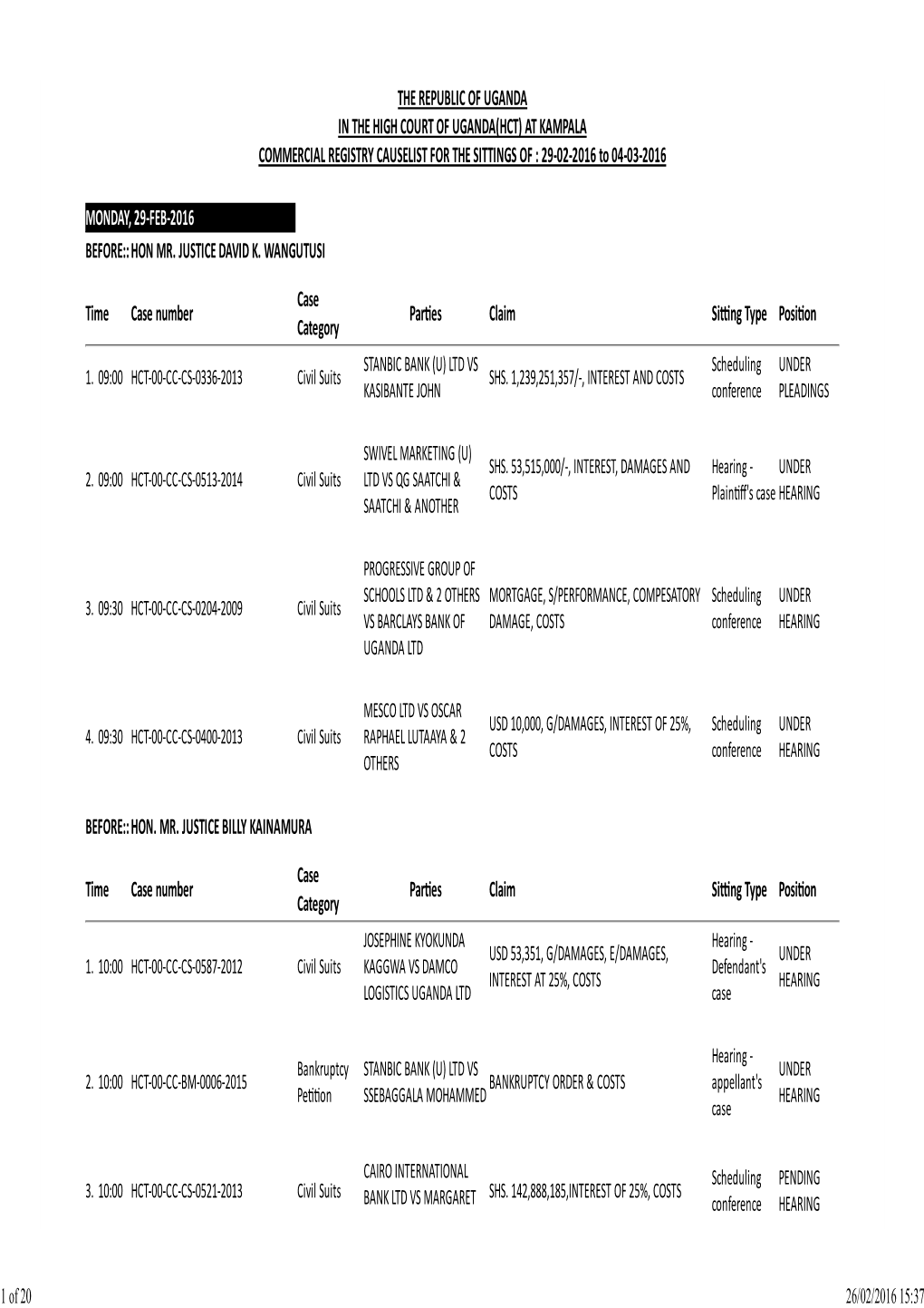 Court Case Administration System