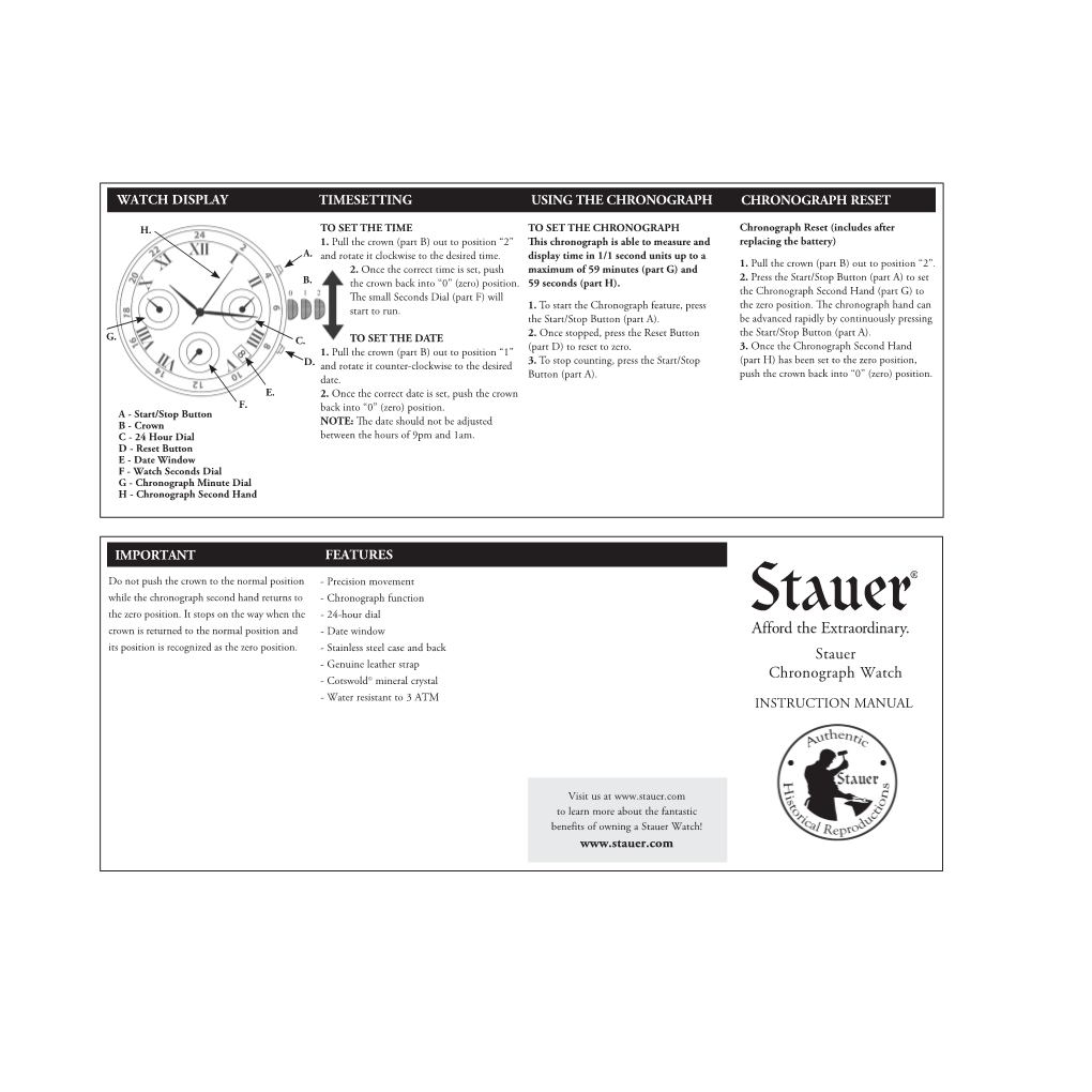 Stauer Chronograph Watch