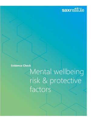 Mental Wellbeing Risk & Protective Factors