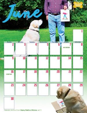 Calendar Photos from Danny Paints a Picture, Set 4 June 2019 Cut and Paste Activity Calendar Activity