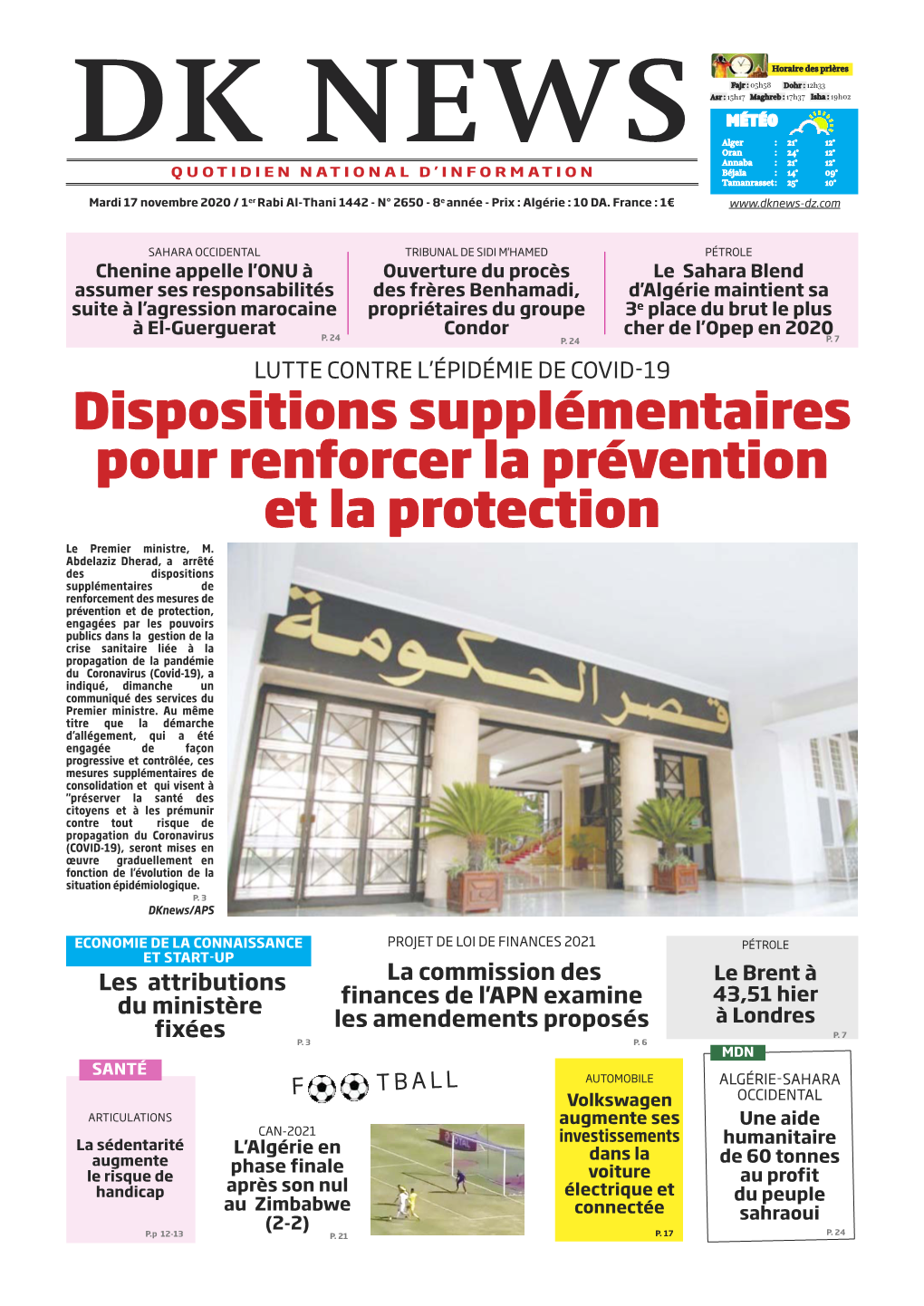 Dispositions Supplémentaires Pour Renforcer La Prévention Et La Protection