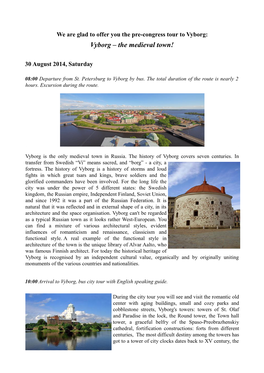 Vyborg – the Medieval Town!