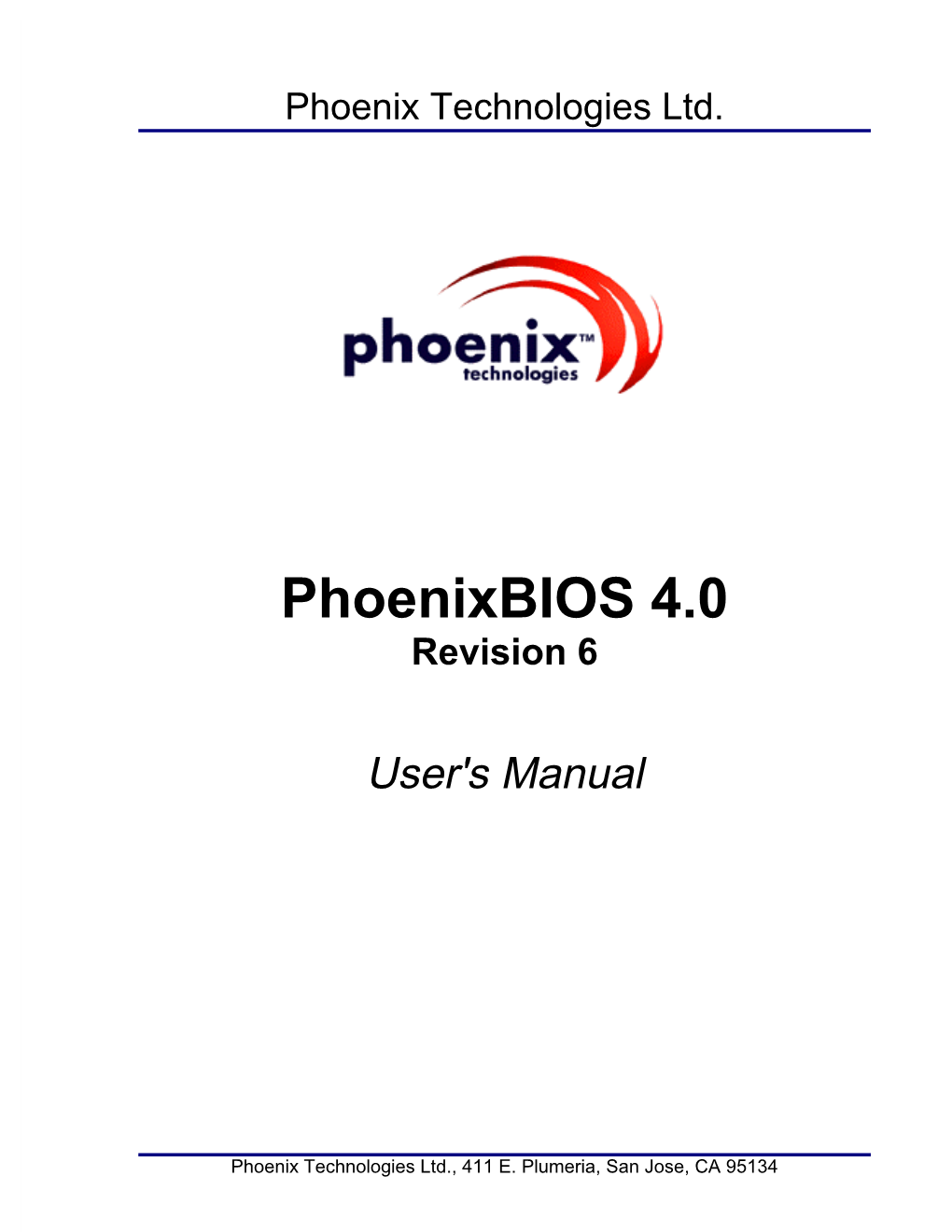 Phoenixbios 4.0 Revision 6