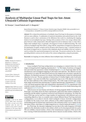 Analysis of Multipolar Linear Paul Traps for Ion–Atom Ultracold Collision Experiments