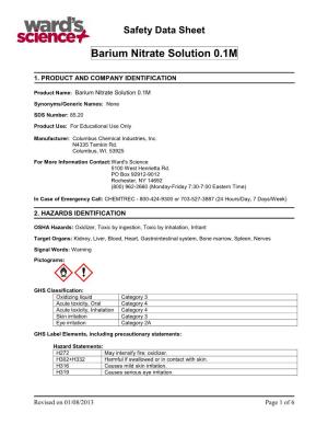 Barium Nitrate Solution 0.1M