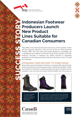 Indonesian Footwear Producers Launch New Product Lines Suitable for Canadian Consumers