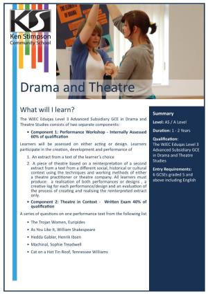 Drama and Theatre