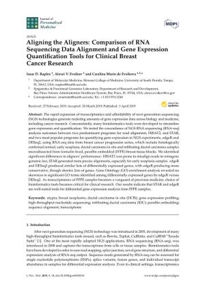 Comparison of RNA Sequencing Data Alignment and Gene Expression Quantiﬁcation Tools for Clinical Breast Cancer Research