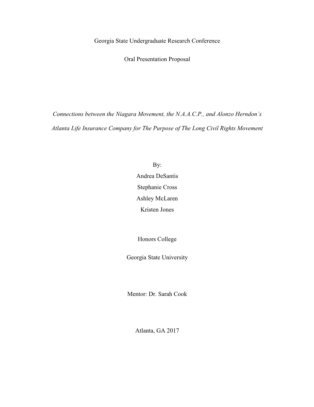 Connections Between the Niagara Movement, the N.A.A.C.P., and Alonzo Herndon’S