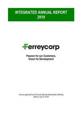 Integrated Annual Report 2019