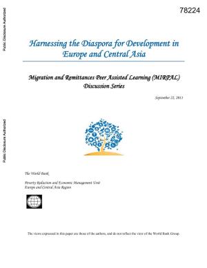 Harnessing the Diaspora for Development in Europe And