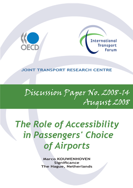 The Role of Accessibility in Passengers' Choice of Airports