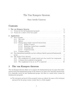 Section on the Van Kampen Theorem