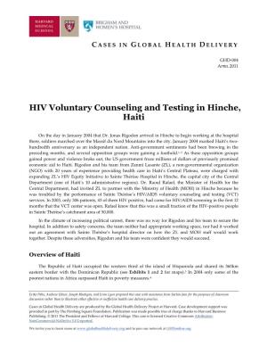 Download GHD-004 HIV Voluntary Counseling and Testing in Hinche