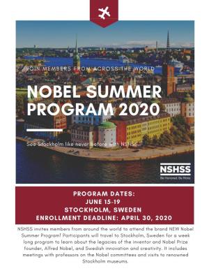 Nobel Summer 2020