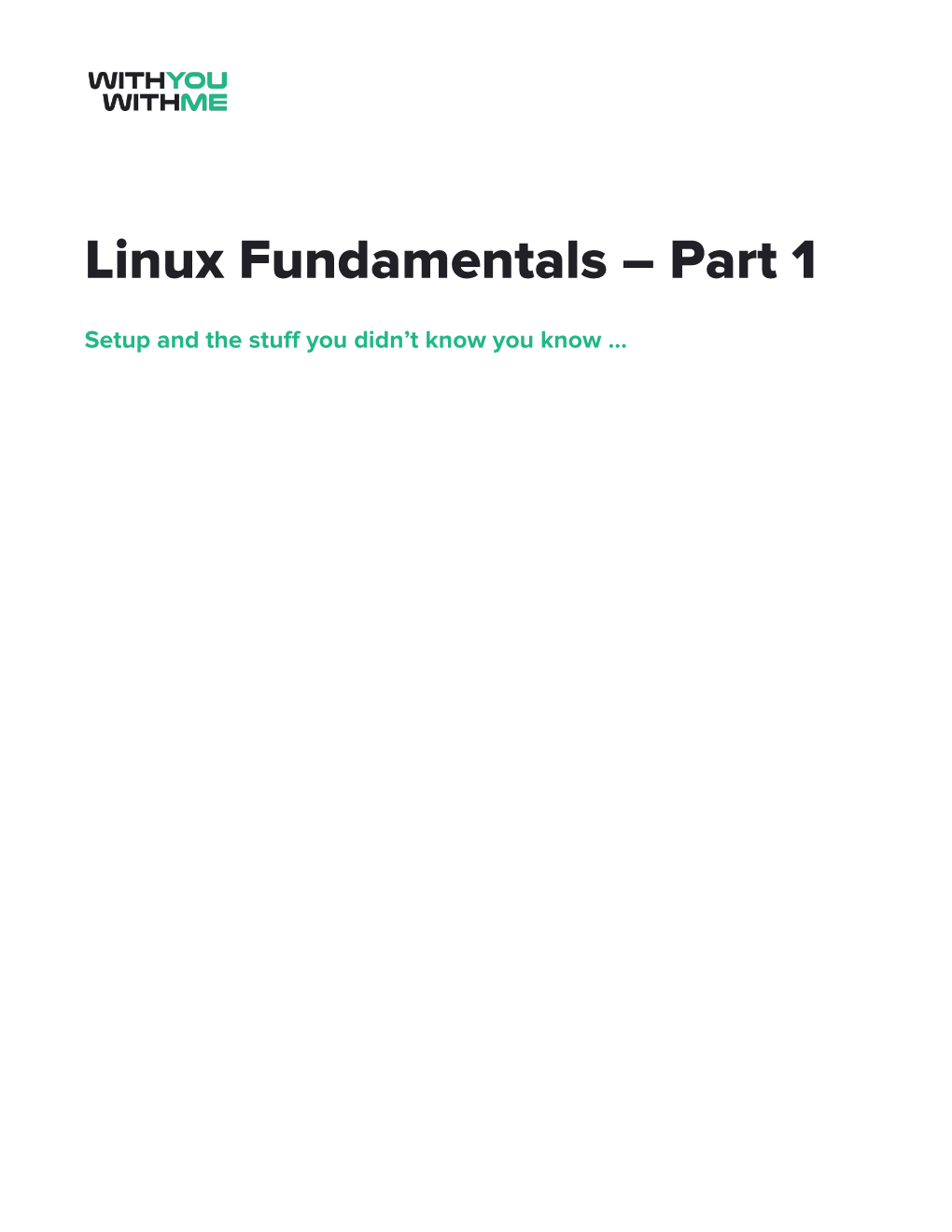 Linux Fundamentals – Part 1