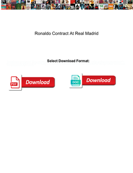 Ronaldo Contract at Real Madrid